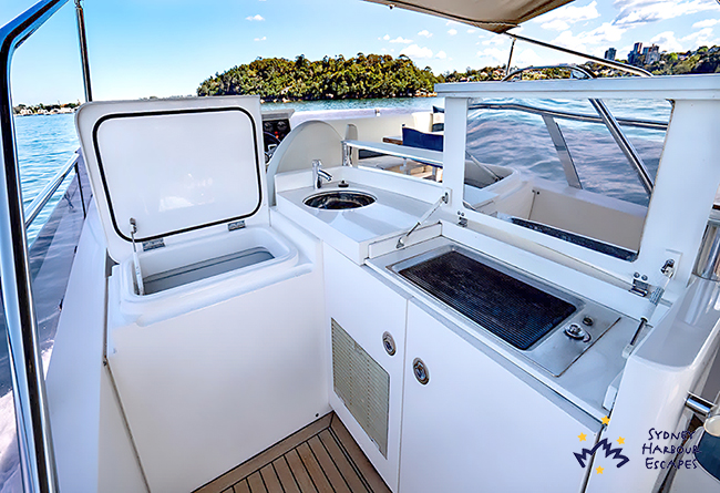 37 Standen Marine   Princess 72   Flybridge wet bar with BBQ   